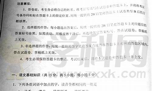 2006湖北卷语文_2006湖北语文高考答案