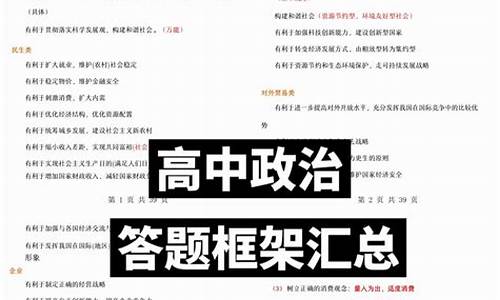 高考政治主观题,高考政治主观题真题汇编及